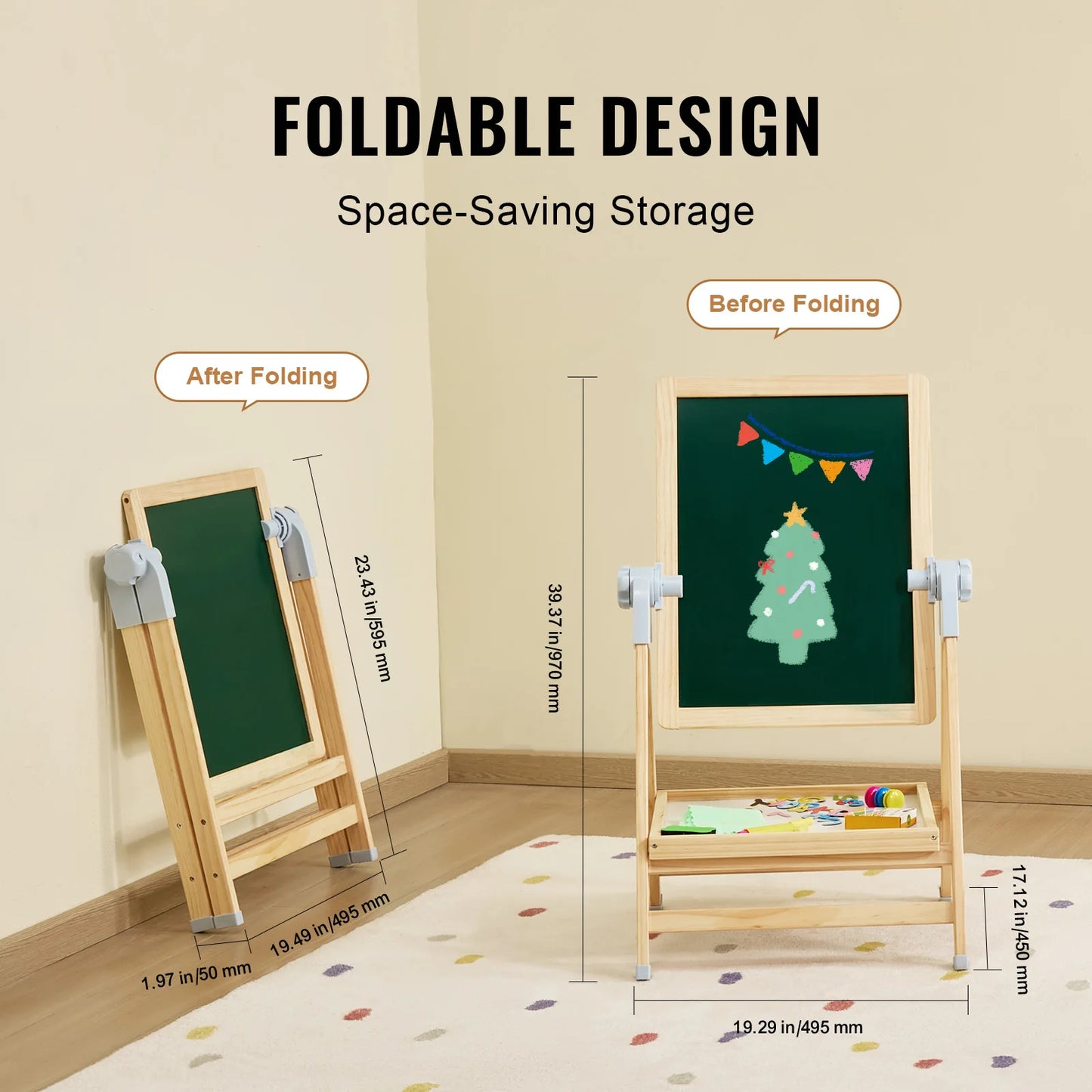 SucceBuy Standing Magnetic Drawing Board WordPad Art Easel for Kids