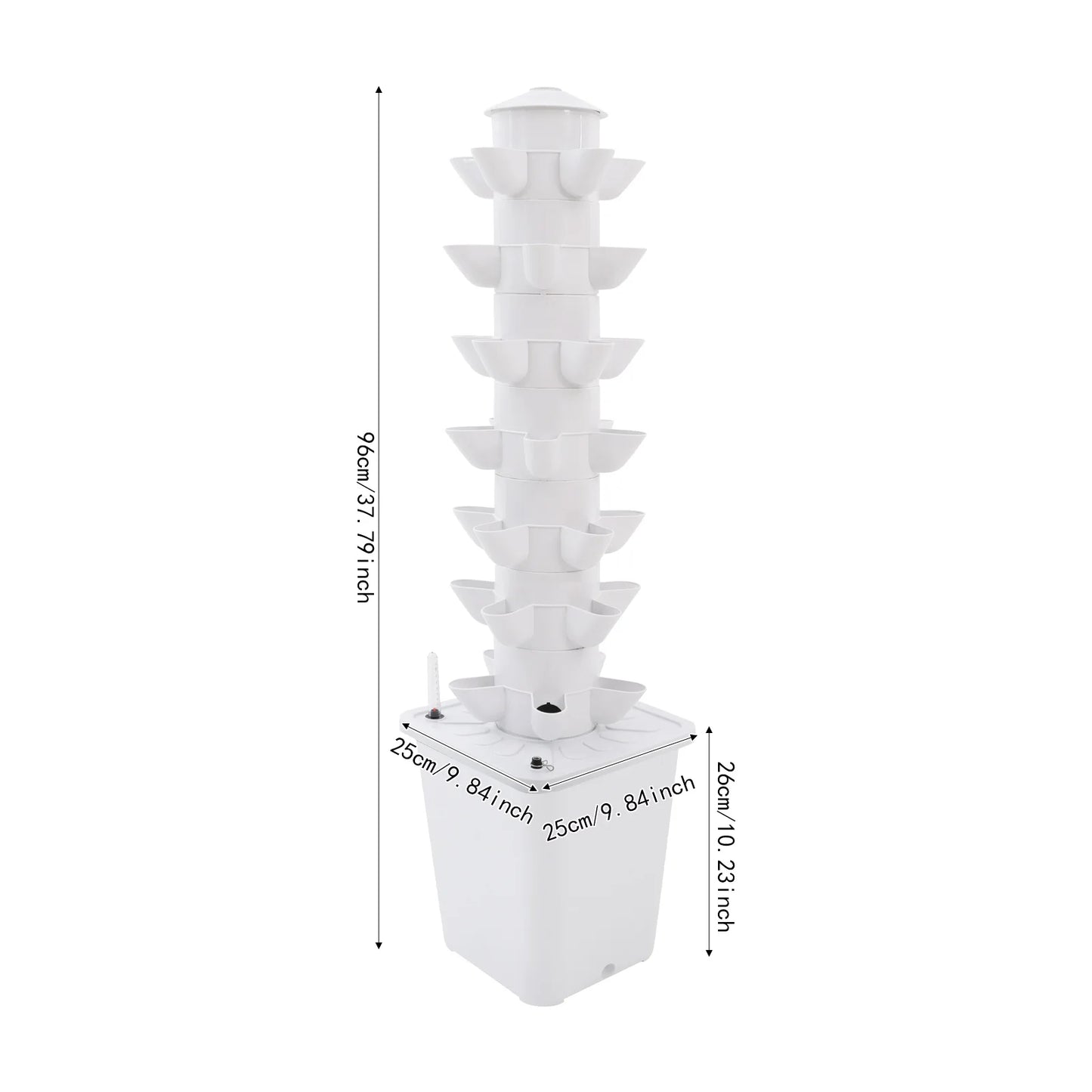 7-Tier Plants Hydroponic Tower, 35 Holes Hydroponic Growing Kit, Vertical Hydroponic Growing System Tower for Indoor Gardening