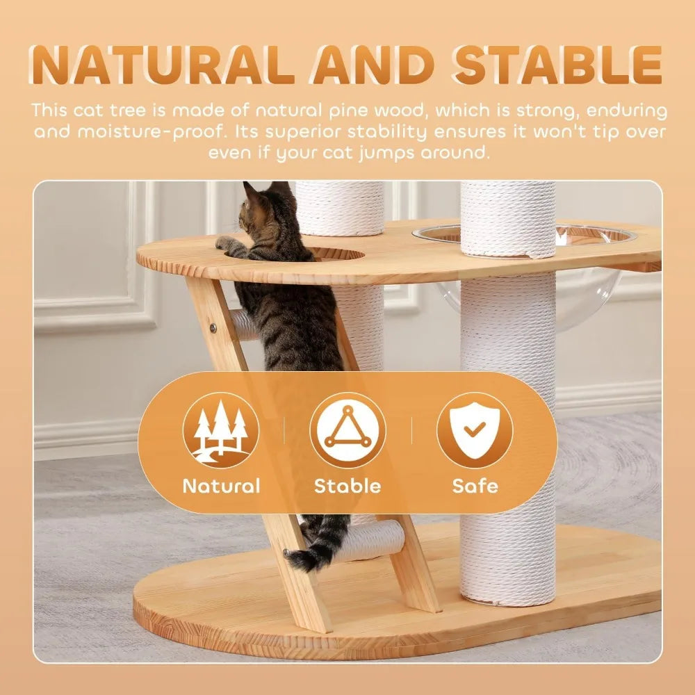 63 Inch Modern Cat Tree Tower for Multi Cat Families