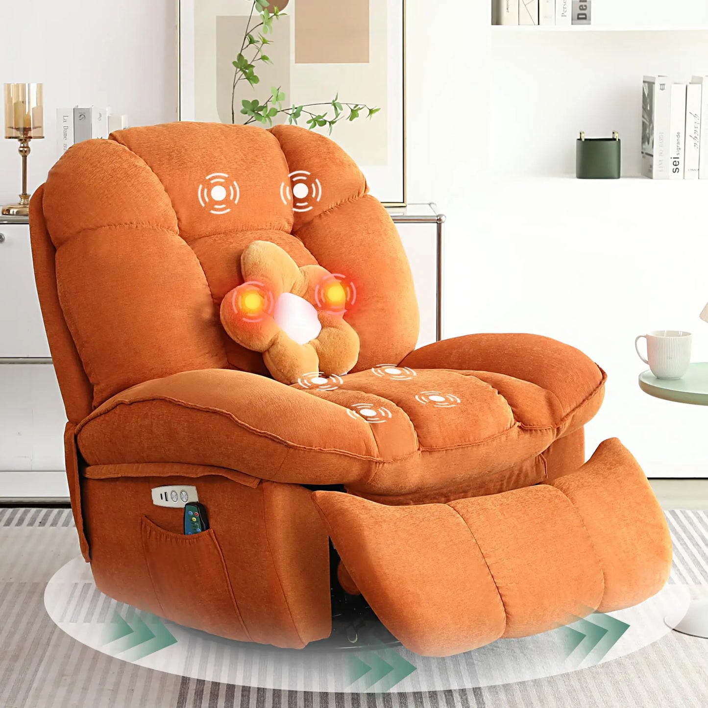 Power Recliner Chair With Massage And Heat For Adults