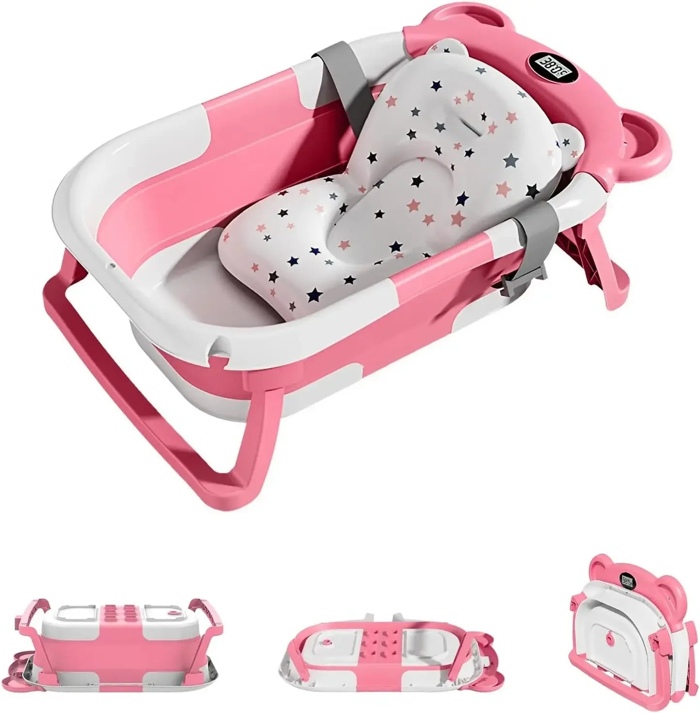 UBRAVOO Newborn Baby Bath Tub With Real Time Temperature Monitoring