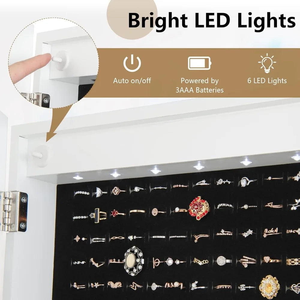 Mirror Jewelry Cabinet With Wheels And Locking Full Length Mirror