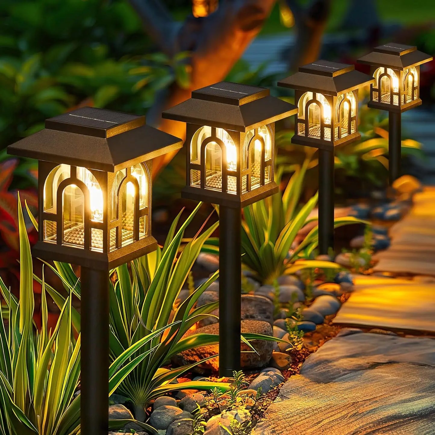 Solar Pathway Lights Outdoor 6/10 Pack Auto On Off