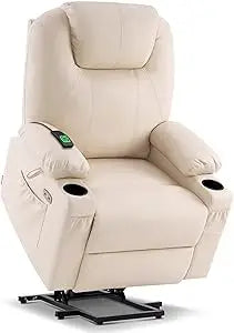 Dual Motor Lift Recliner Chair Lay Flat Massage And Heat