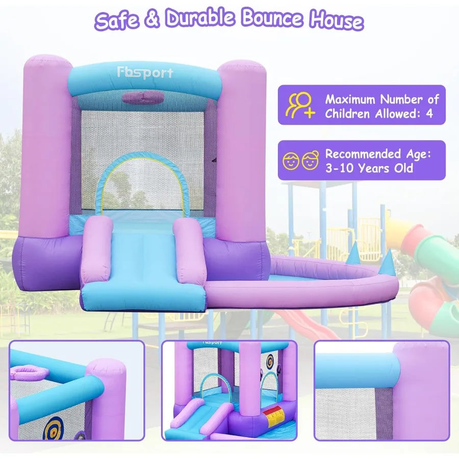 Design Inflatable Bounce House Galaxy Theme Castle With Slide