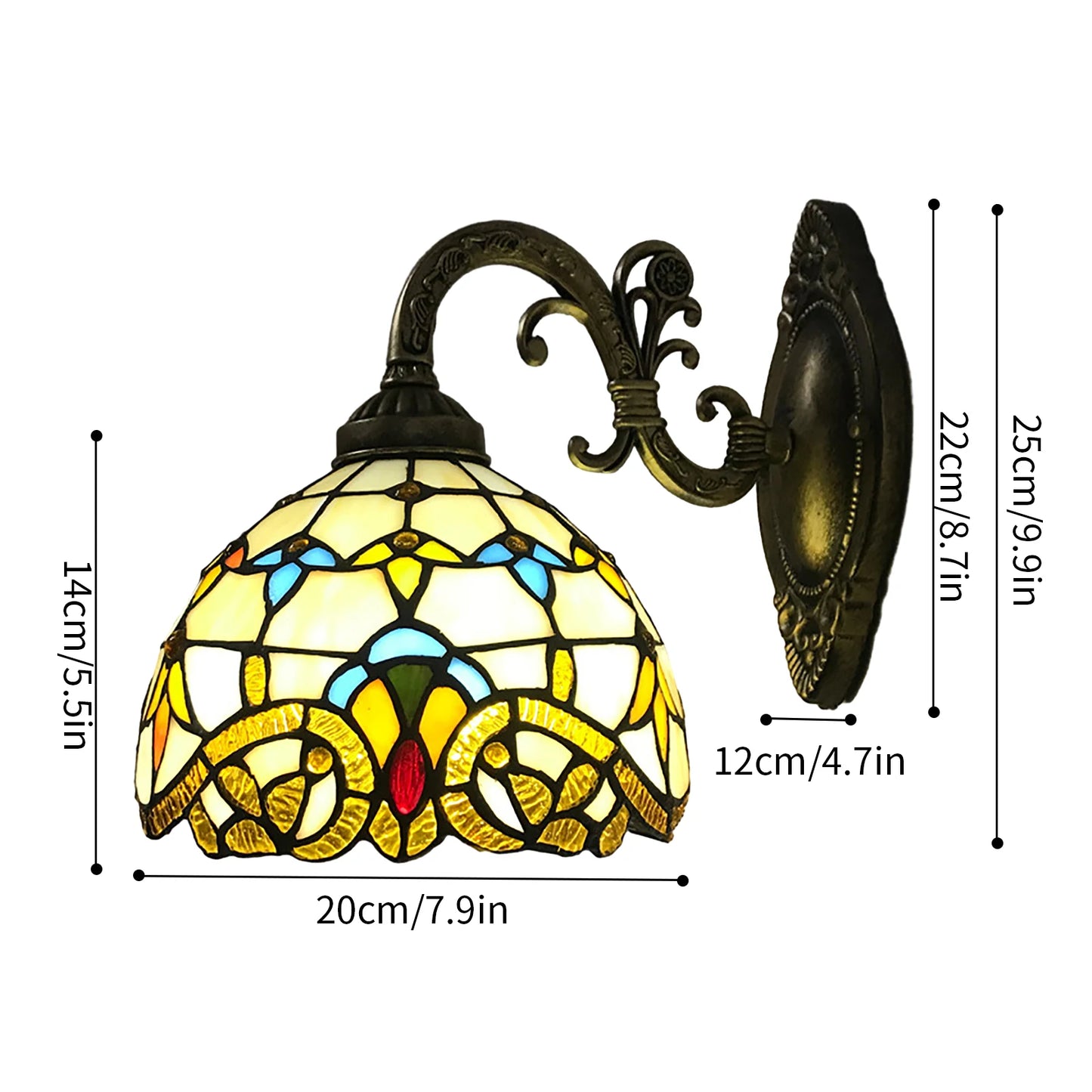 Vintage Dome Wall Lamp Indoor Handcrafted For Living Room Staircase Bedroom