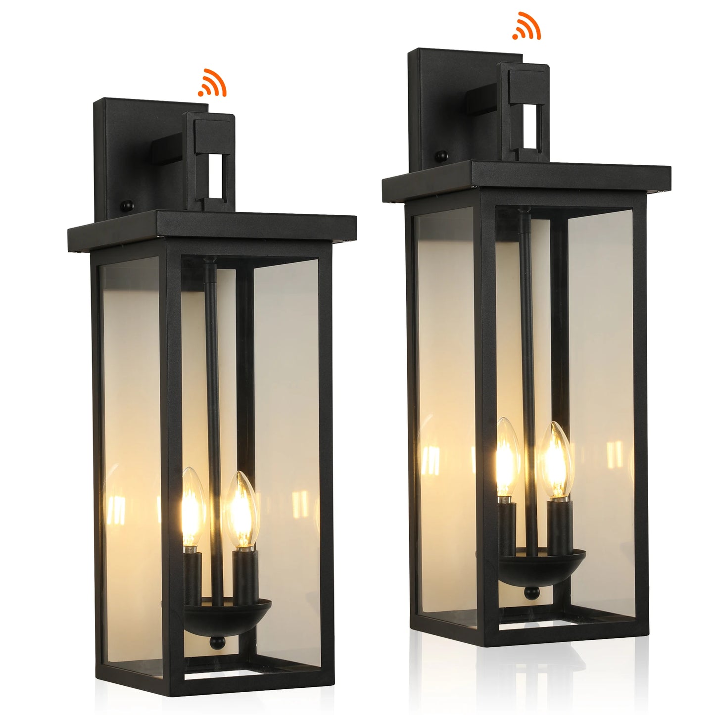 ARLGSITE Outdoor Wall Lantern With Dusk To Dawn Sensor Glass