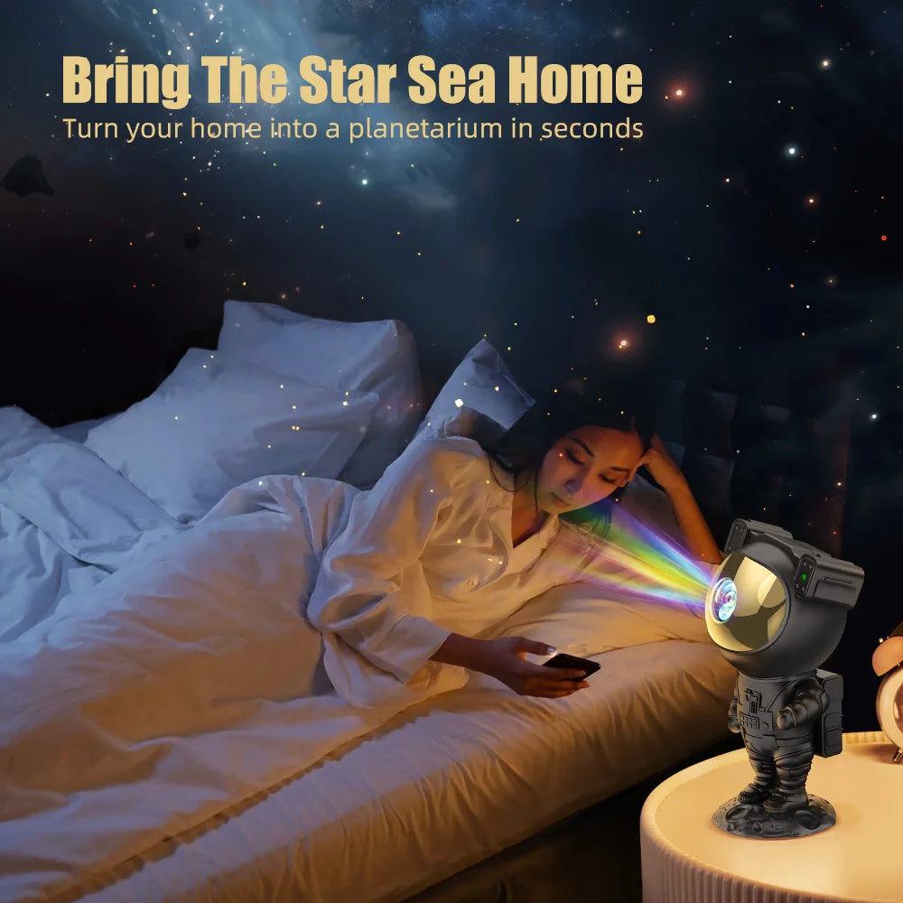 AG AceGamer Astronaut Galaxy Projector Night Light With Remote