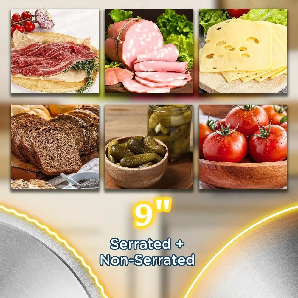 DAFIFY Electric Meat Slicer For Home Use With Adjustable Thickness