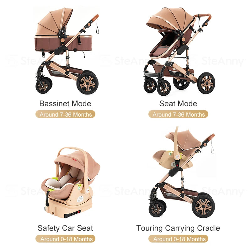 3 In 1 Baby Stroller Travel System With Isofix Base