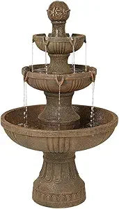 Domanico Italian Outdoor 3 Tier Bubbler Fountain 57 Inch