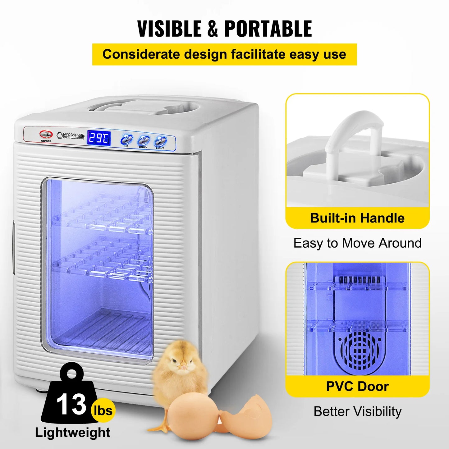 SucceBuy 25L Automatic Reptile Incubator for Egg Breeding