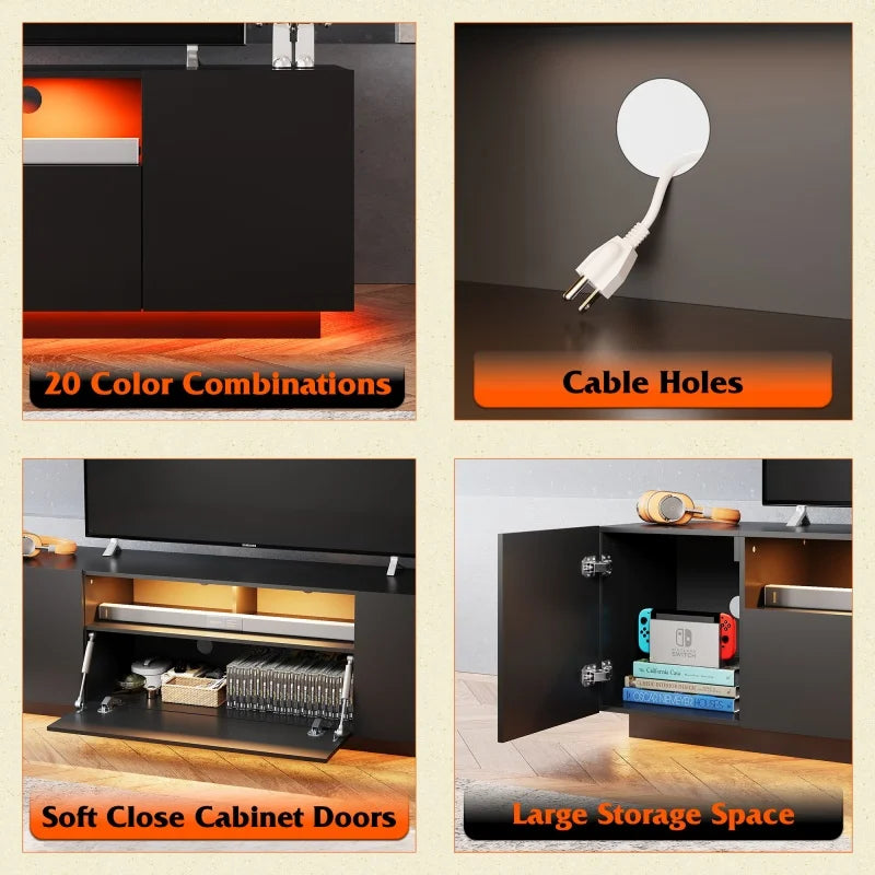 GalaxHero 65 Inch TV Stand Entertainment Center Storage