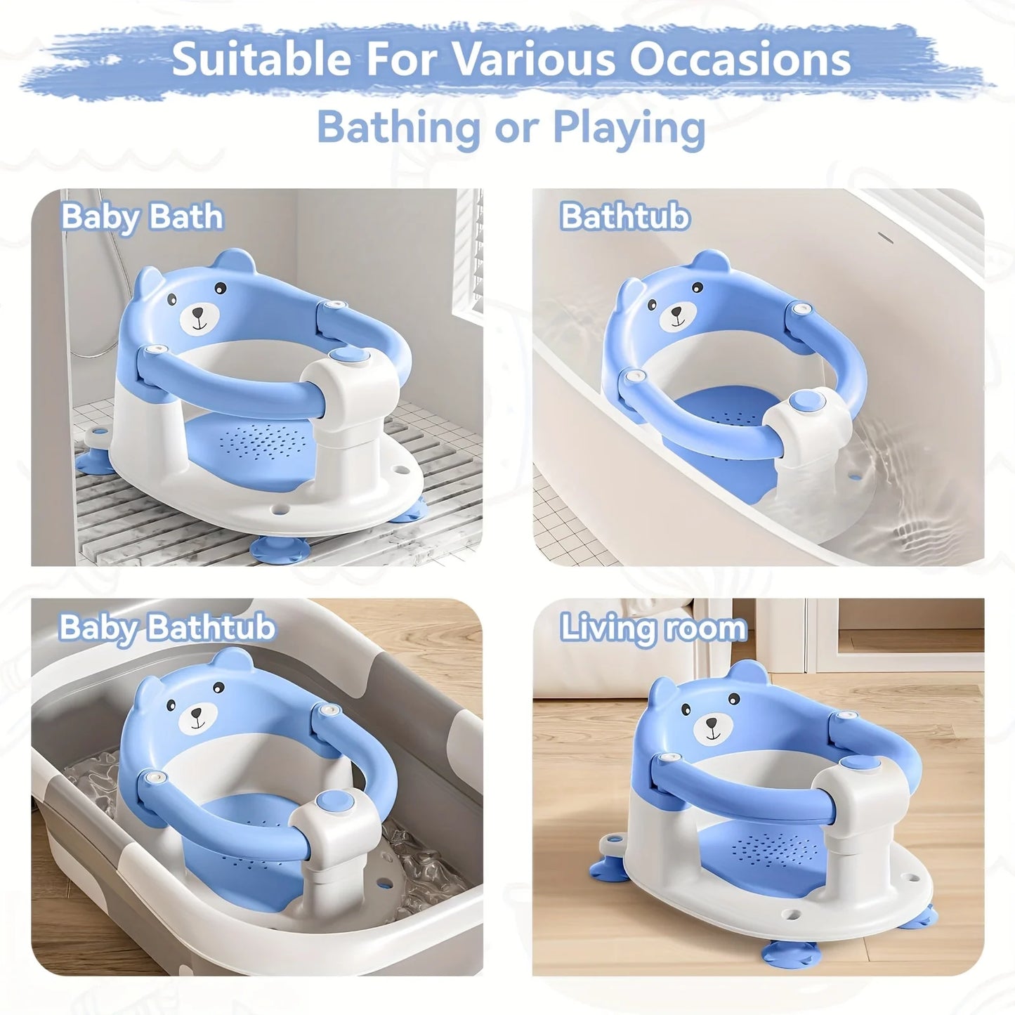 Infant Bath Seat Six Months And Up Non Slip Suction