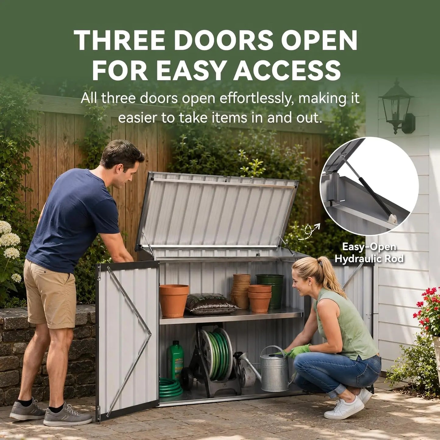Nordivale All Weather Outdoor Storage Cabinet With Lockable Doors