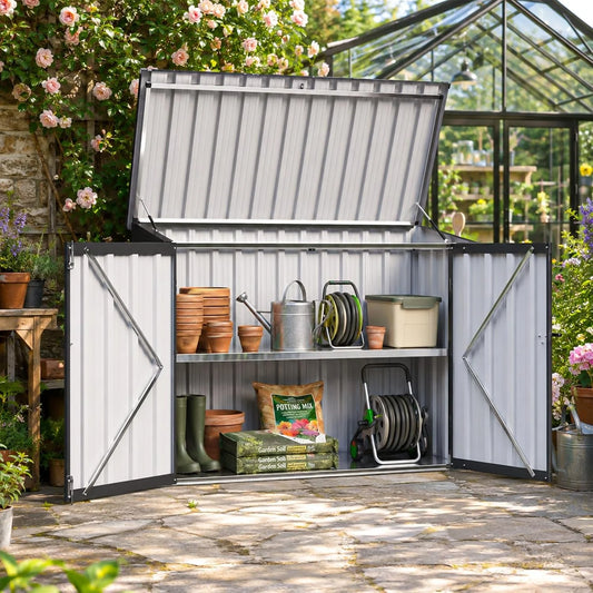 Nordivale All Weather Outdoor Storage Cabinet With Lockable Doors