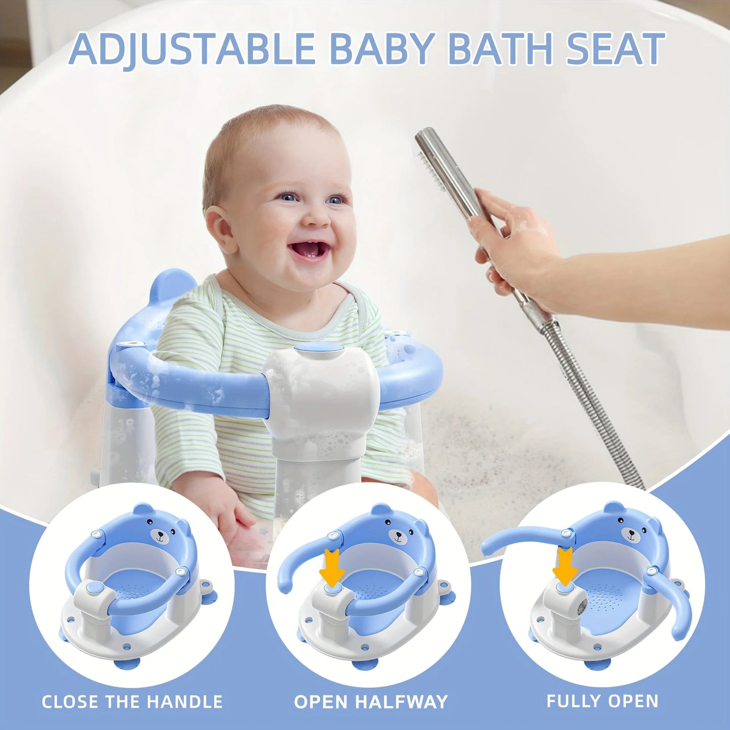Infant Bath Seat Six Months And Up Non Slip Suction