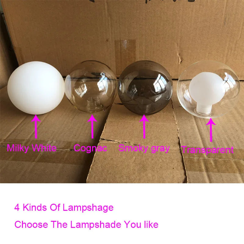 Nordic Modern LED Pendant Gold Glass Ball 11 Heads Lamp