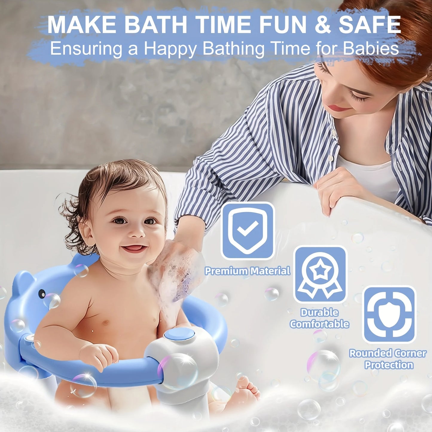 Infant Bath Seat Six Months And Up Non Slip Suction