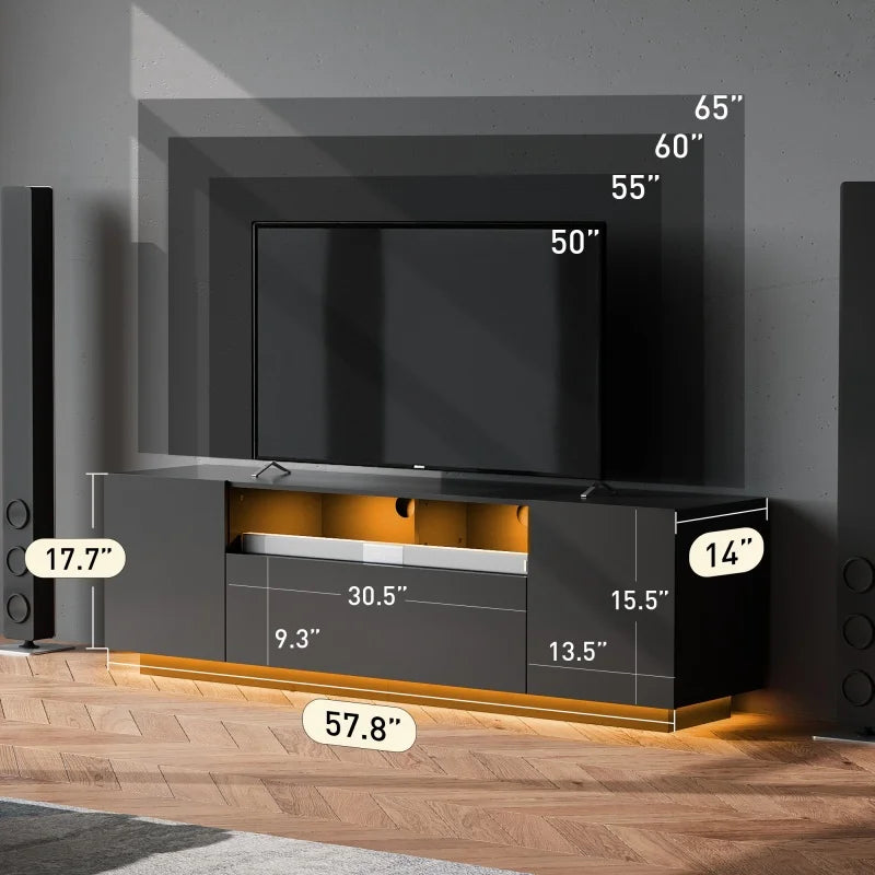 GalaxHero 65 Inch TV Stand Entertainment Center Storage