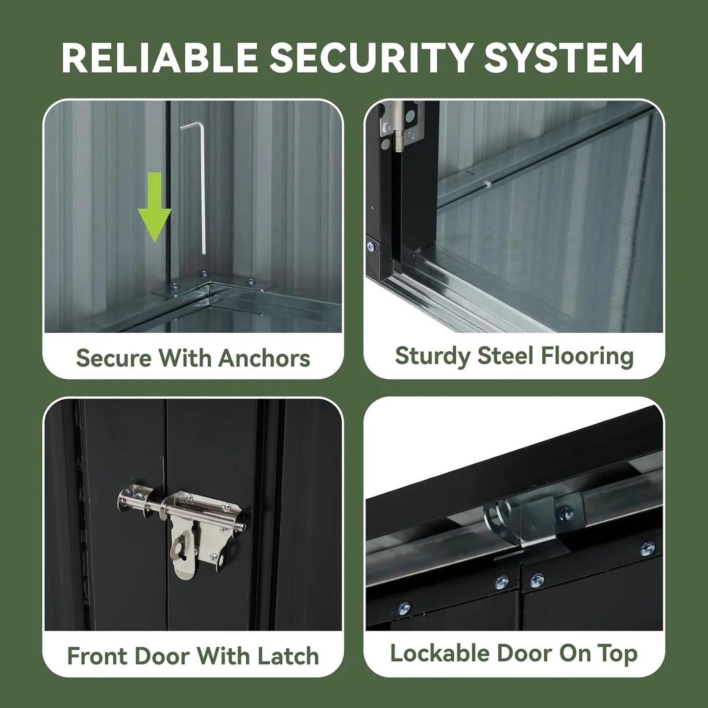 Nordivale All Weather Outdoor Storage Cabinet With Lockable Doors