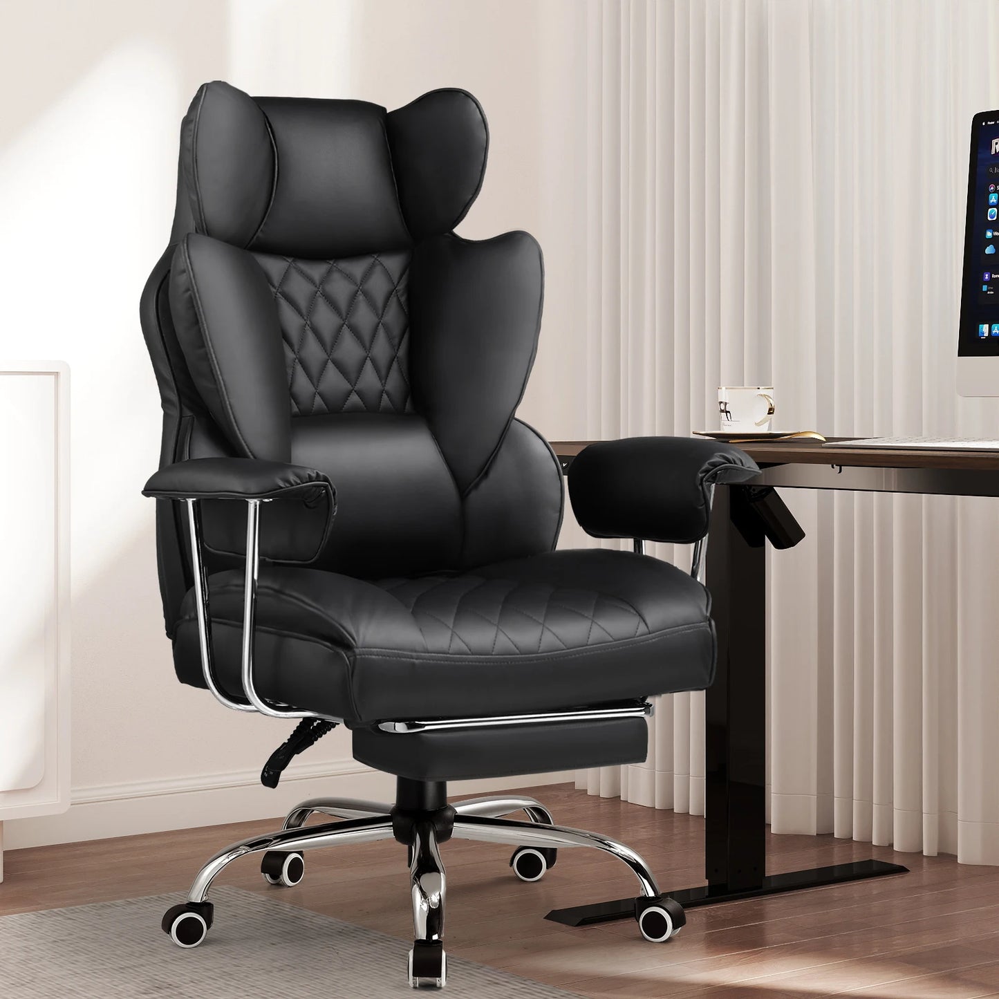 Big And Tall Gaming Chair With Pocket Spring Lumbar Support