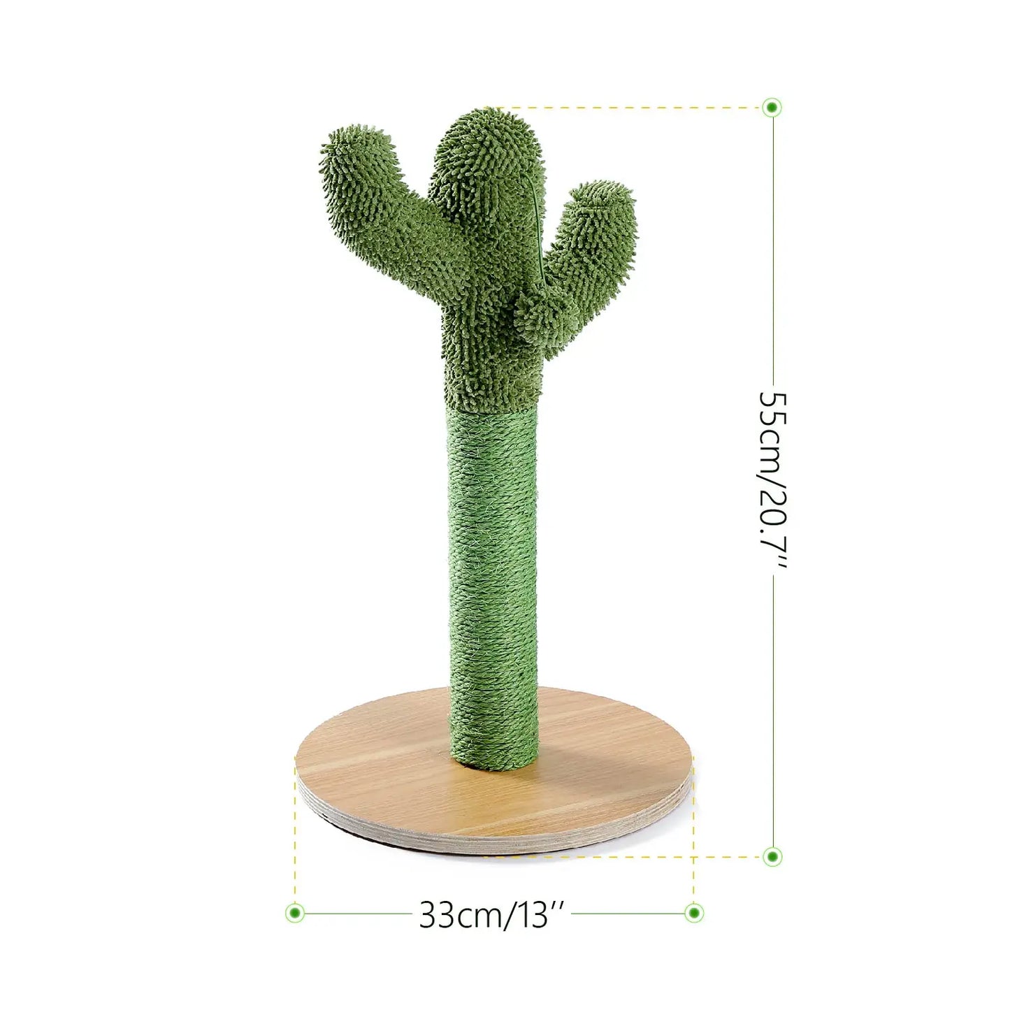 Cute Cactus Cat Tree Toy with Ball and Scratching Post