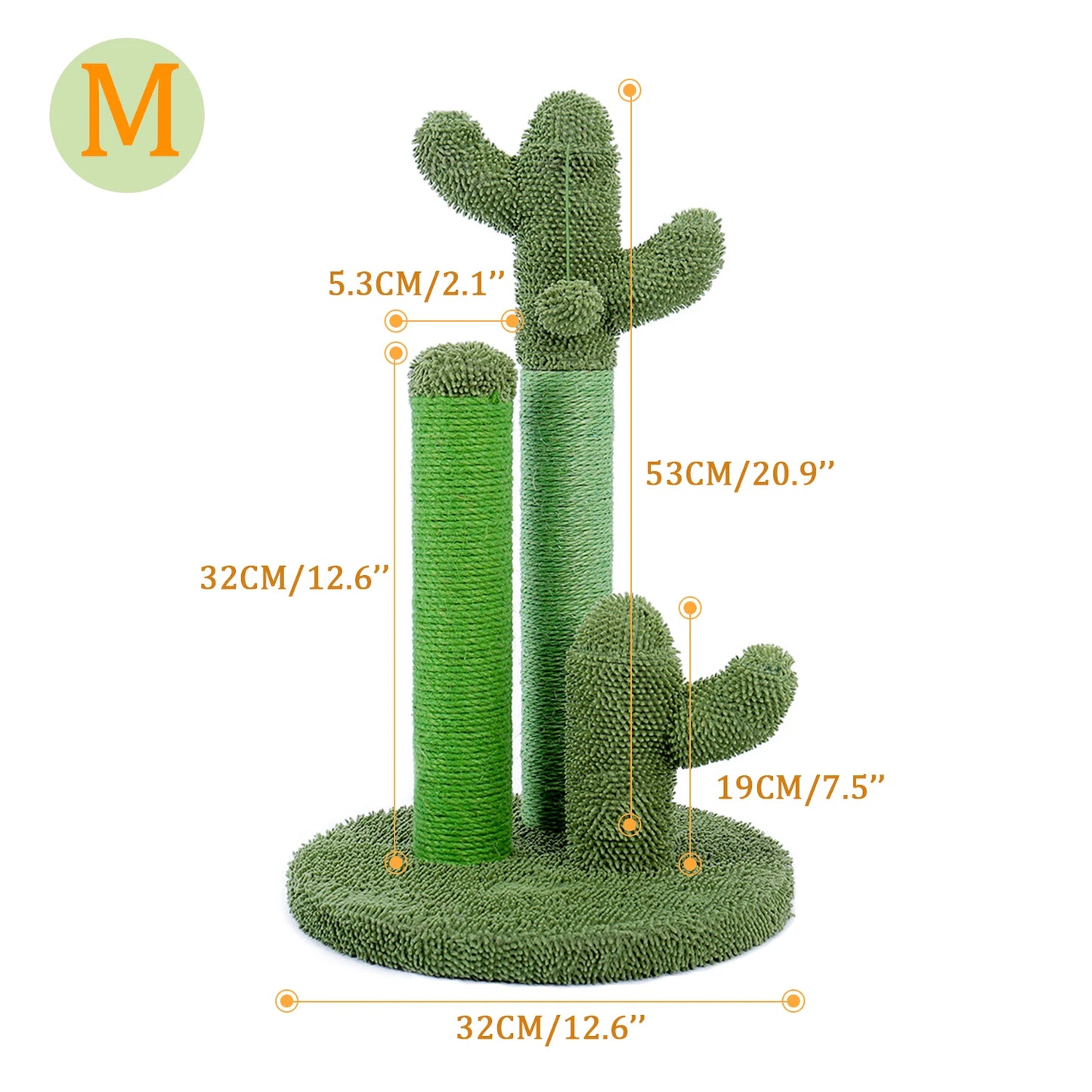 Cute Cactus Cat Tree Toy with Ball and Scratching Post