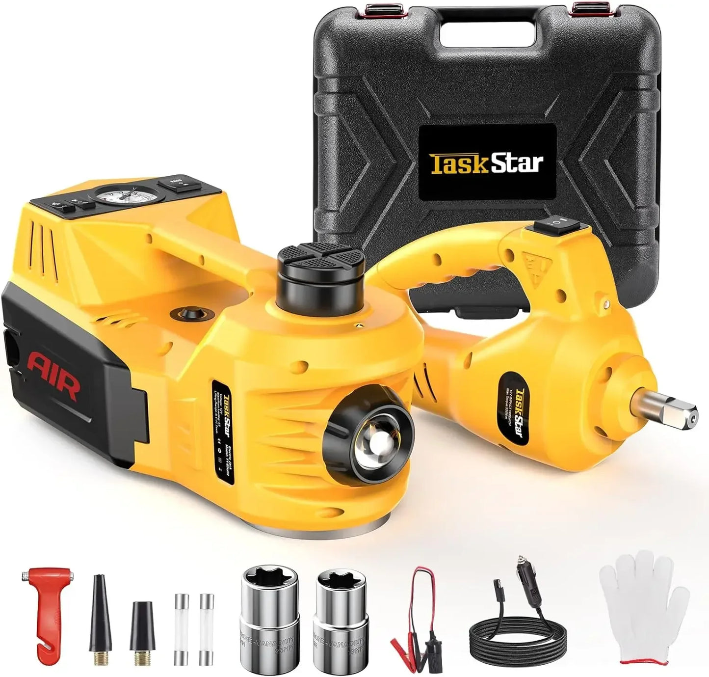 Taskstar Electric Car Jack Kit with Impact Wrench 5 Ton