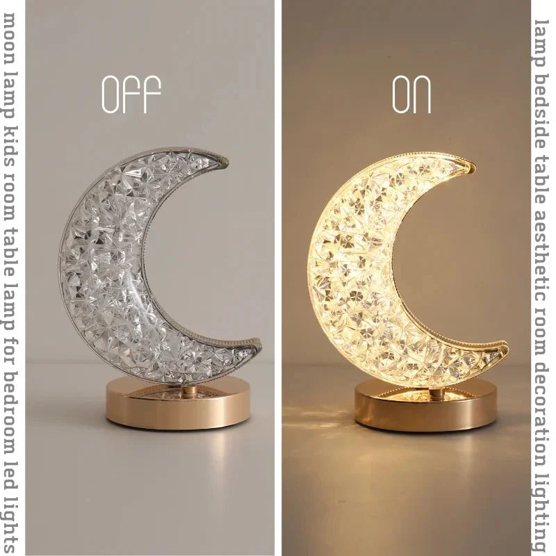 3D Moon Lamp Bedside Night Light USB Dimmable LED Glow
