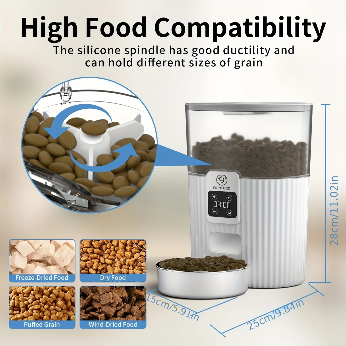 PAPIFEED Smart Cat and Dog Automatic Feeder with WiFi Control