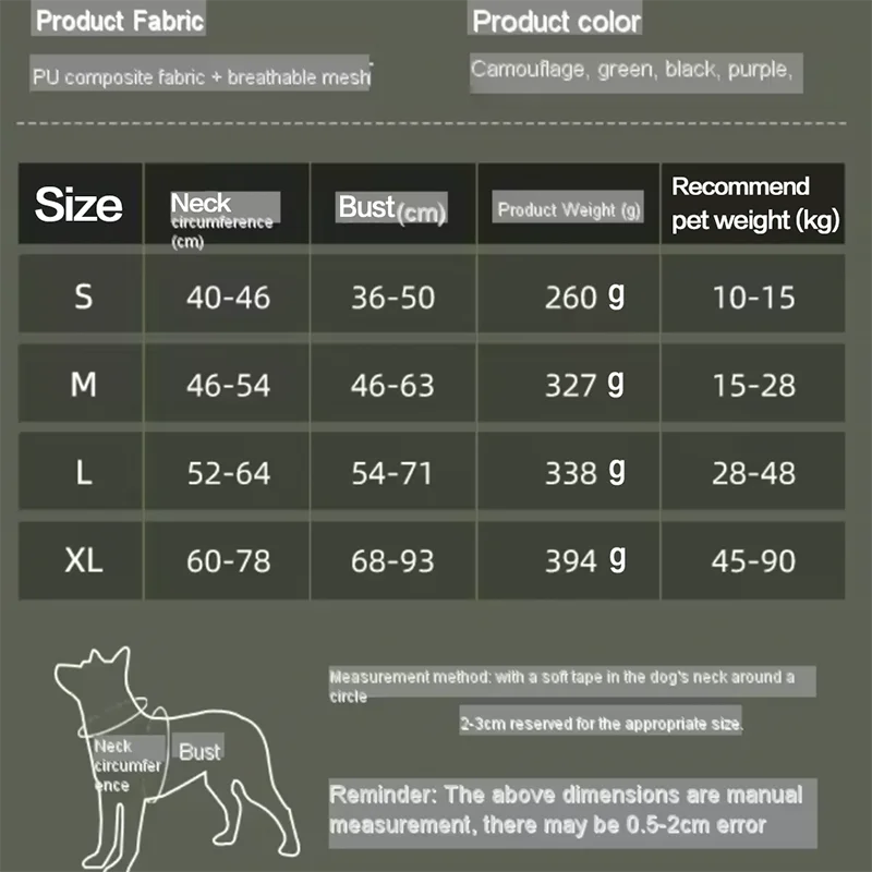 Reflective Tactical Dog Harness Adjustable No Pull Vest