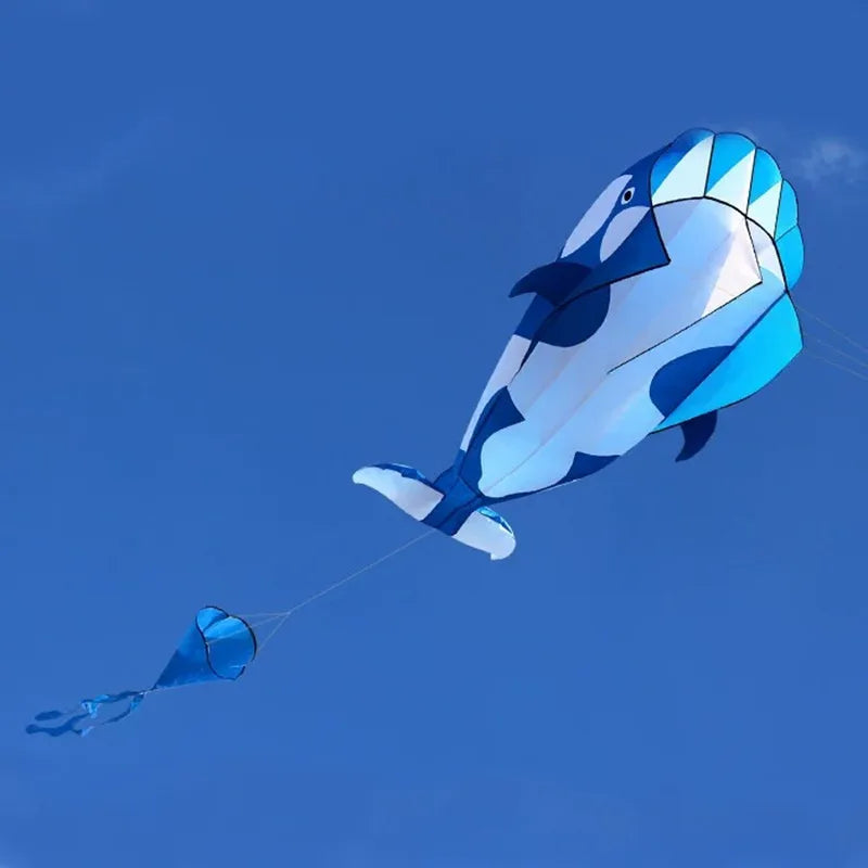 Whale Dolphin Single Line Kite With Long Tail For Outdoor Flying