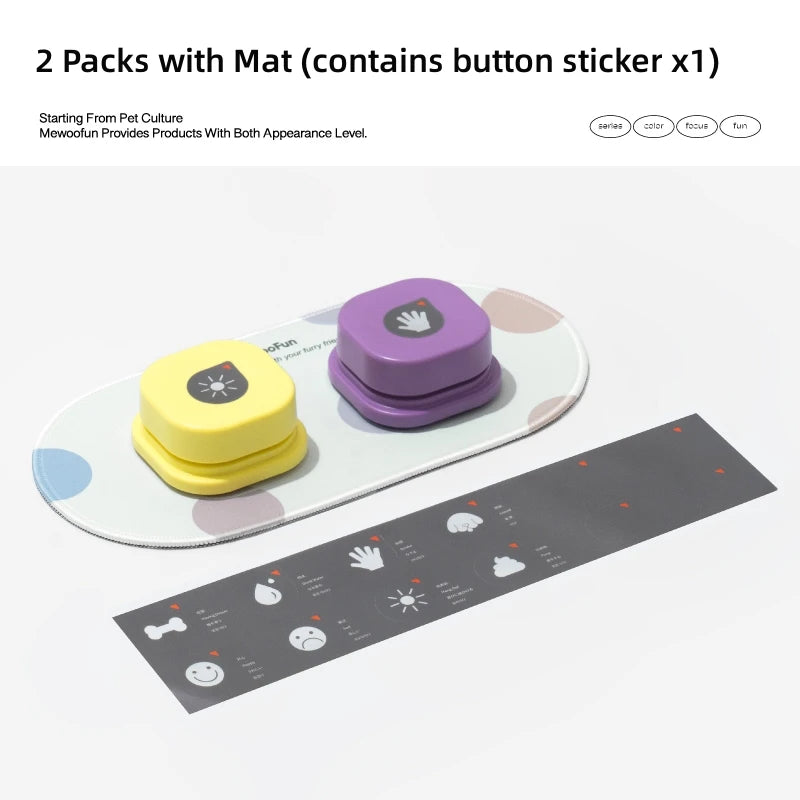Mewoofun Recordable Dog Communication Buttons Set