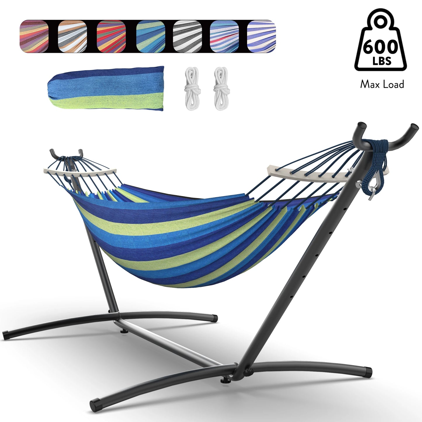 Gyroor Adjustable Stand Hammock 600lb Capacity Outdoor Bed With Storage