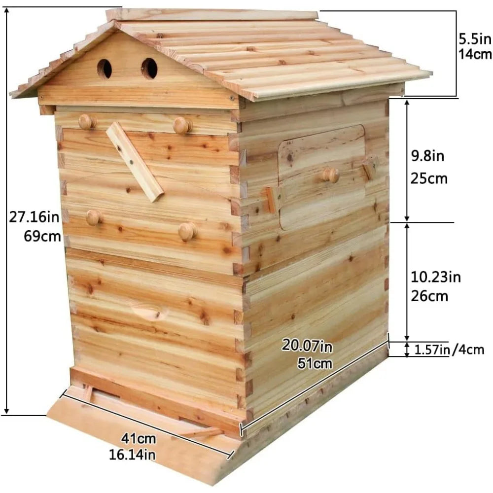 Bee Hive Kit with 7 Auto Super Frames and Brood Box