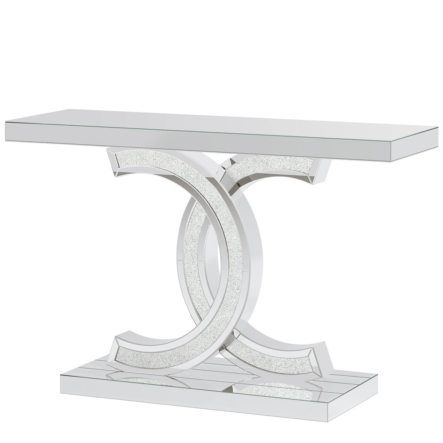 Tribesigns Gold Console Table with Faux Marble Top
