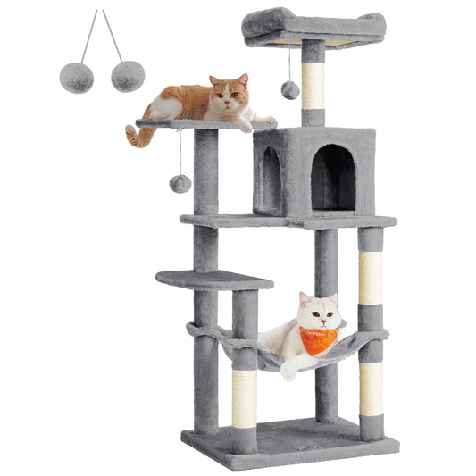 Feandrea 56 Inch Multi-Level Cat Tree with Scratching Posts