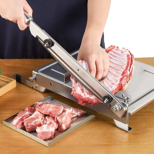 DAFIFY 2 Blade Manual Meat Ribs Chopper Slicer Bone Cutter