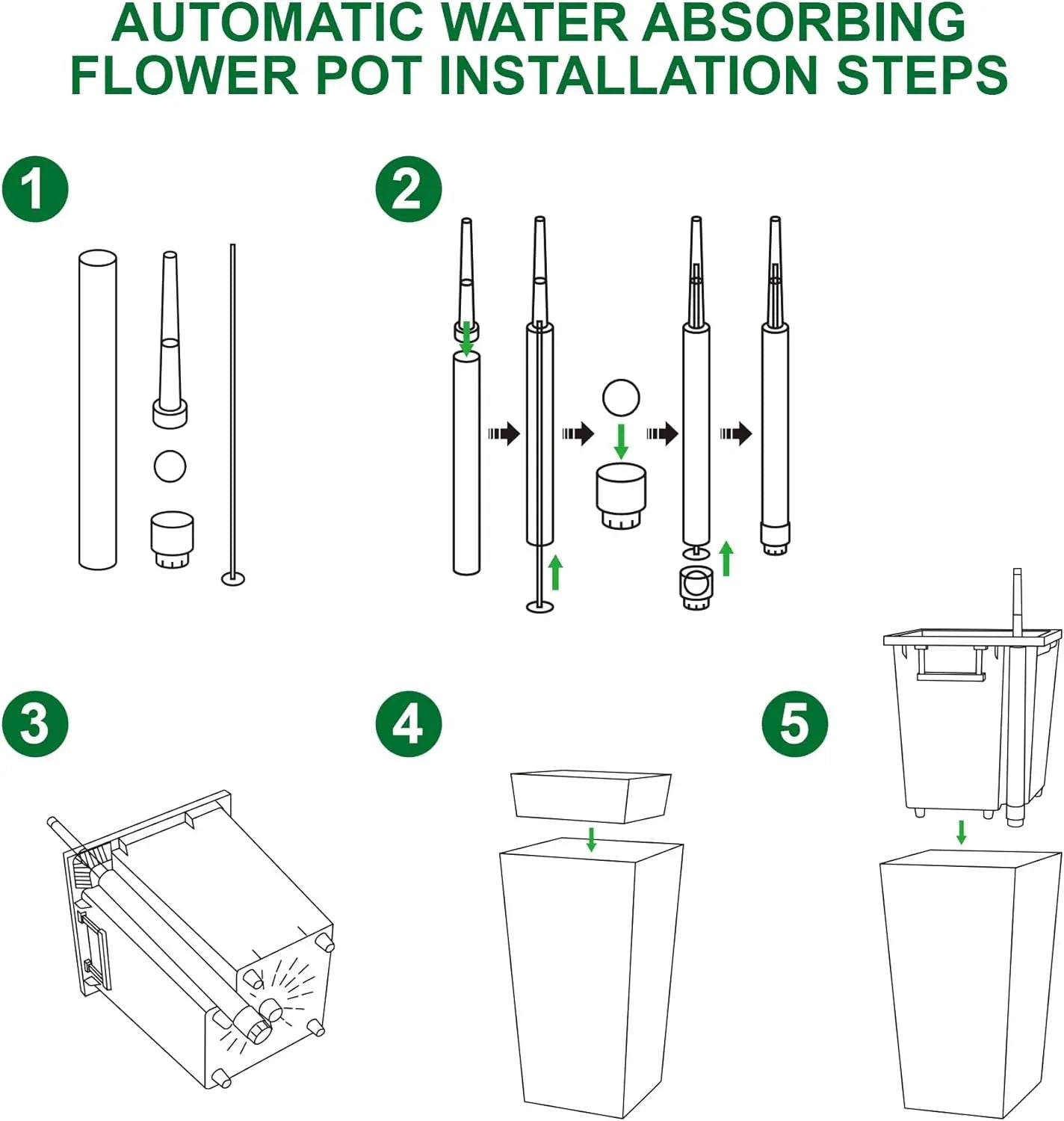 HobbyLane Taper Planter Indoor Outdoor With Shelf Insert Pots