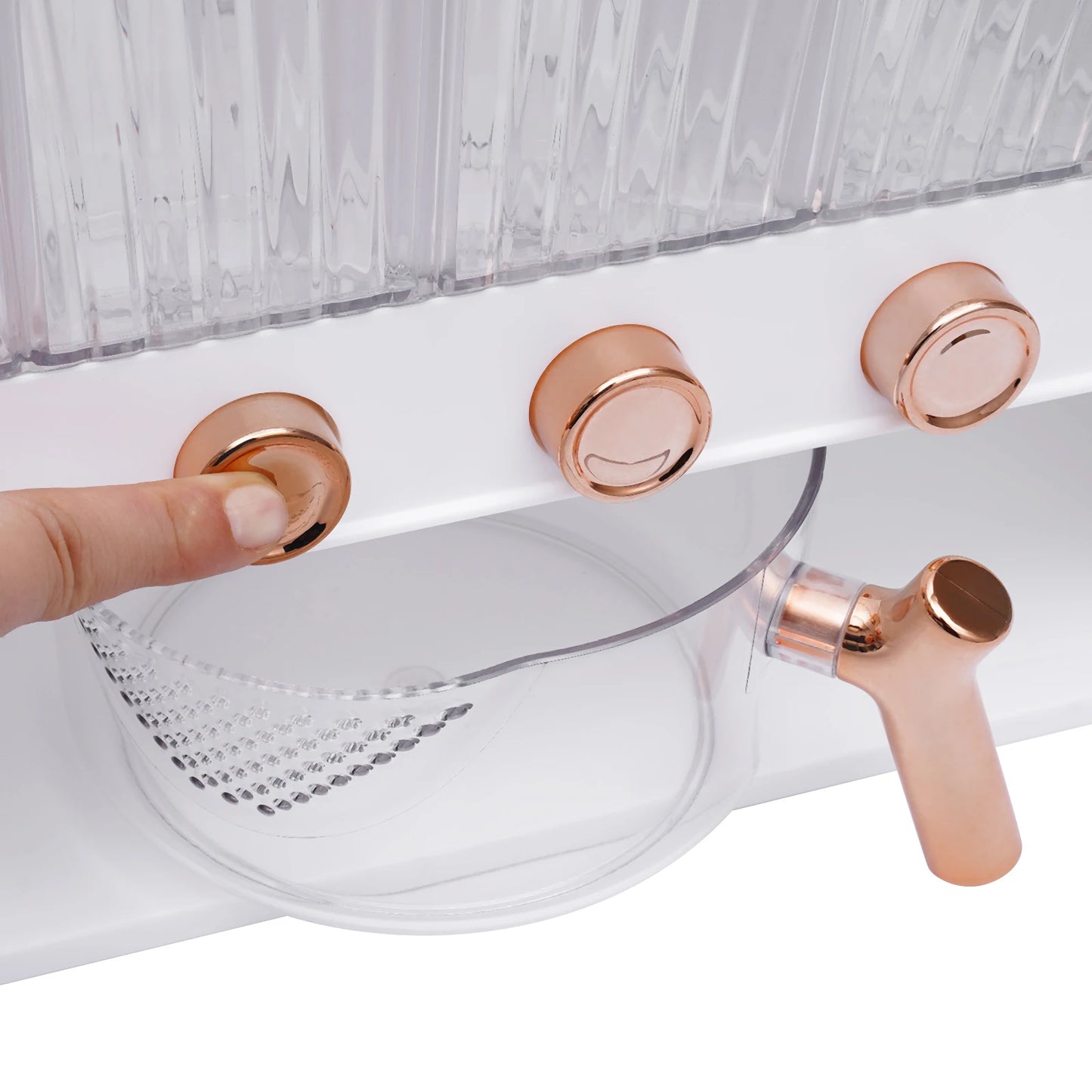 Kitchen Multigrain Tank 6 Grid Rice Storage Dispenser 22 Lb