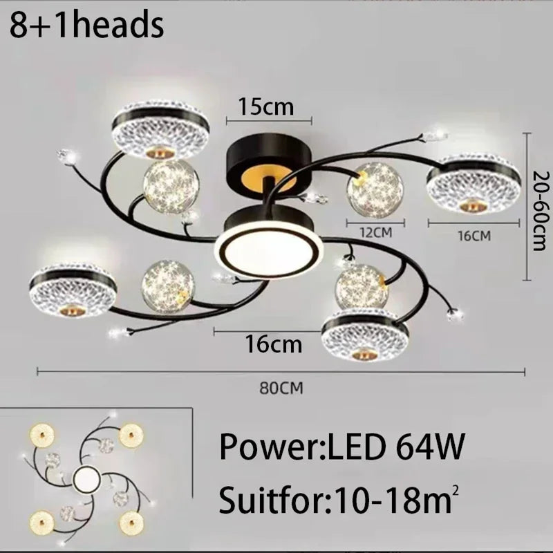 Crystal Modern Ceiling Light LED Pendant For Living Room