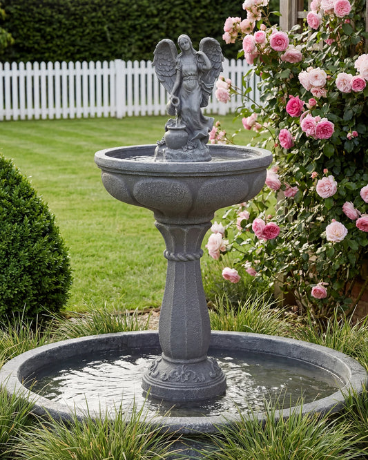 Outdoor Water Fountain Cascading Waterfall With Whisper Quiet Pump