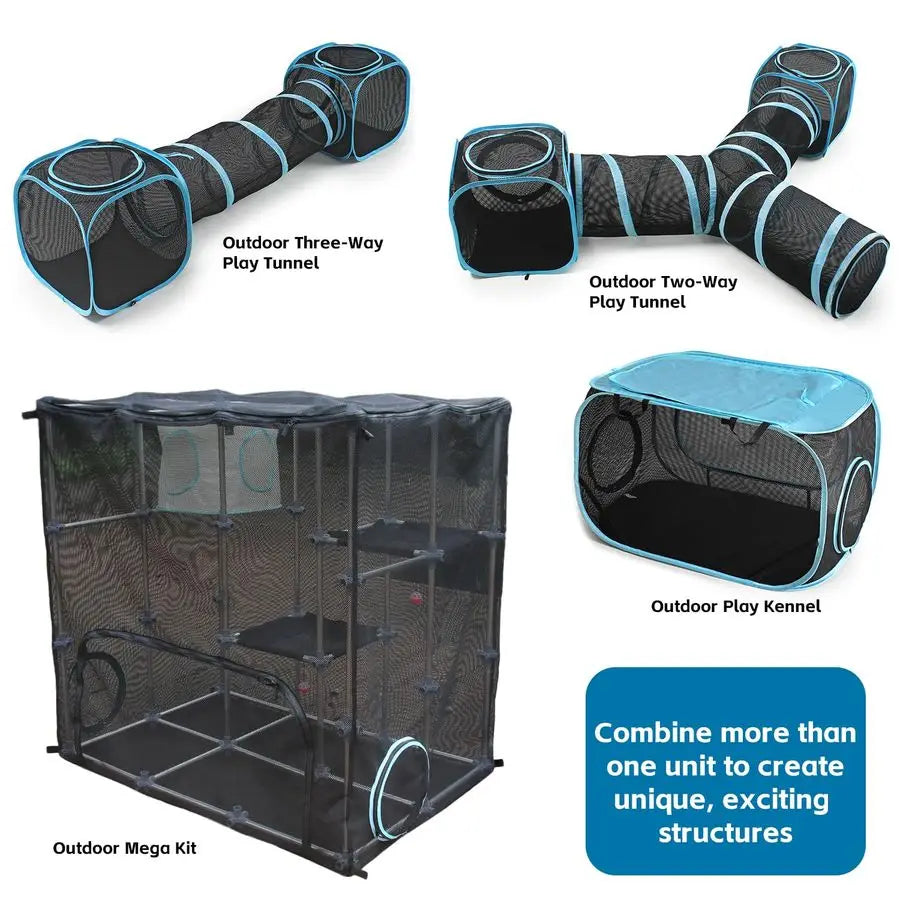XMSJ Catio Outdoor Cat Enclosure Mega Kit Indoor Outdoor