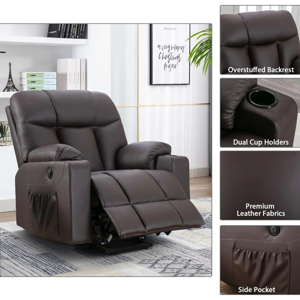 LZJV Power Lift Recliner Chair With Heated Massage