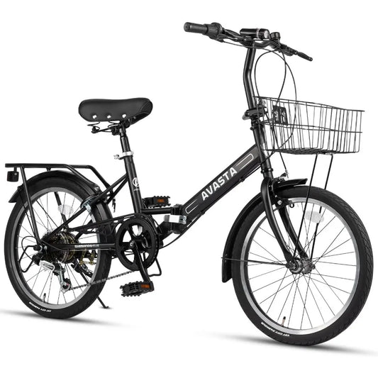 XMSJ Folding Electric Bike With 7-Speed Gear System
