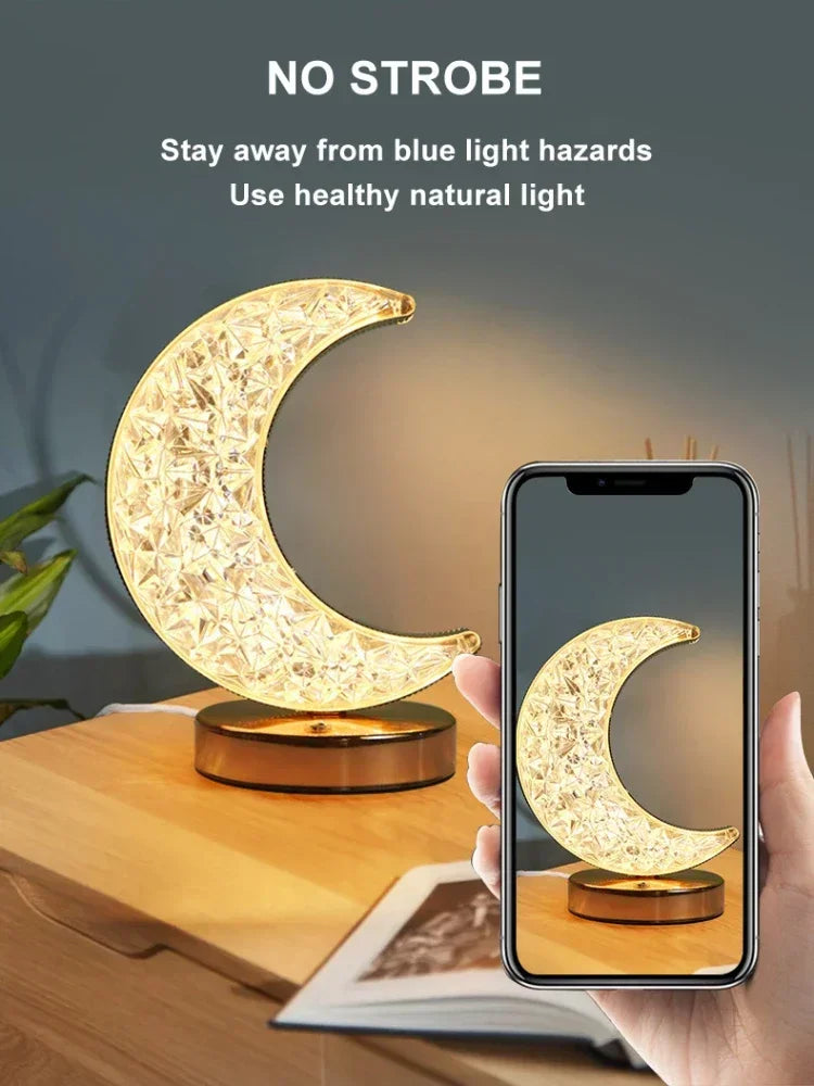 3D Moon Lamp Bedside Night Light USB Dimmable LED Glow