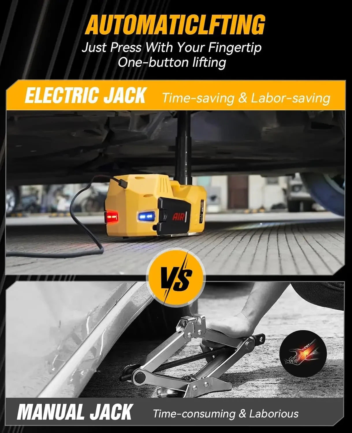 Taskstar Electric Car Jack Kit with Impact Wrench 5 Ton