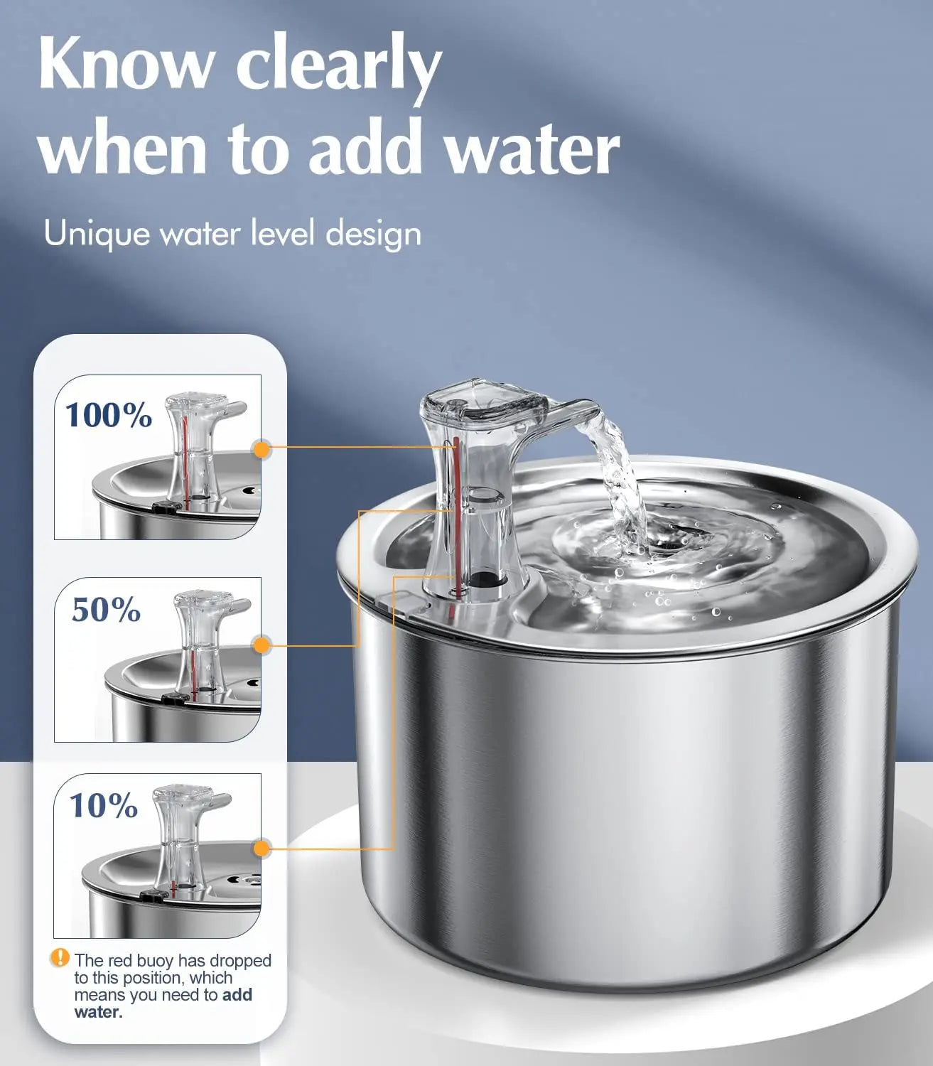 Automatic Stainless Steel Pet Water Dispenser Fountain