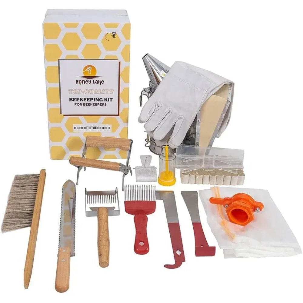 10 Frame Bee Hive Starter Kit with Beekeeping Supplies